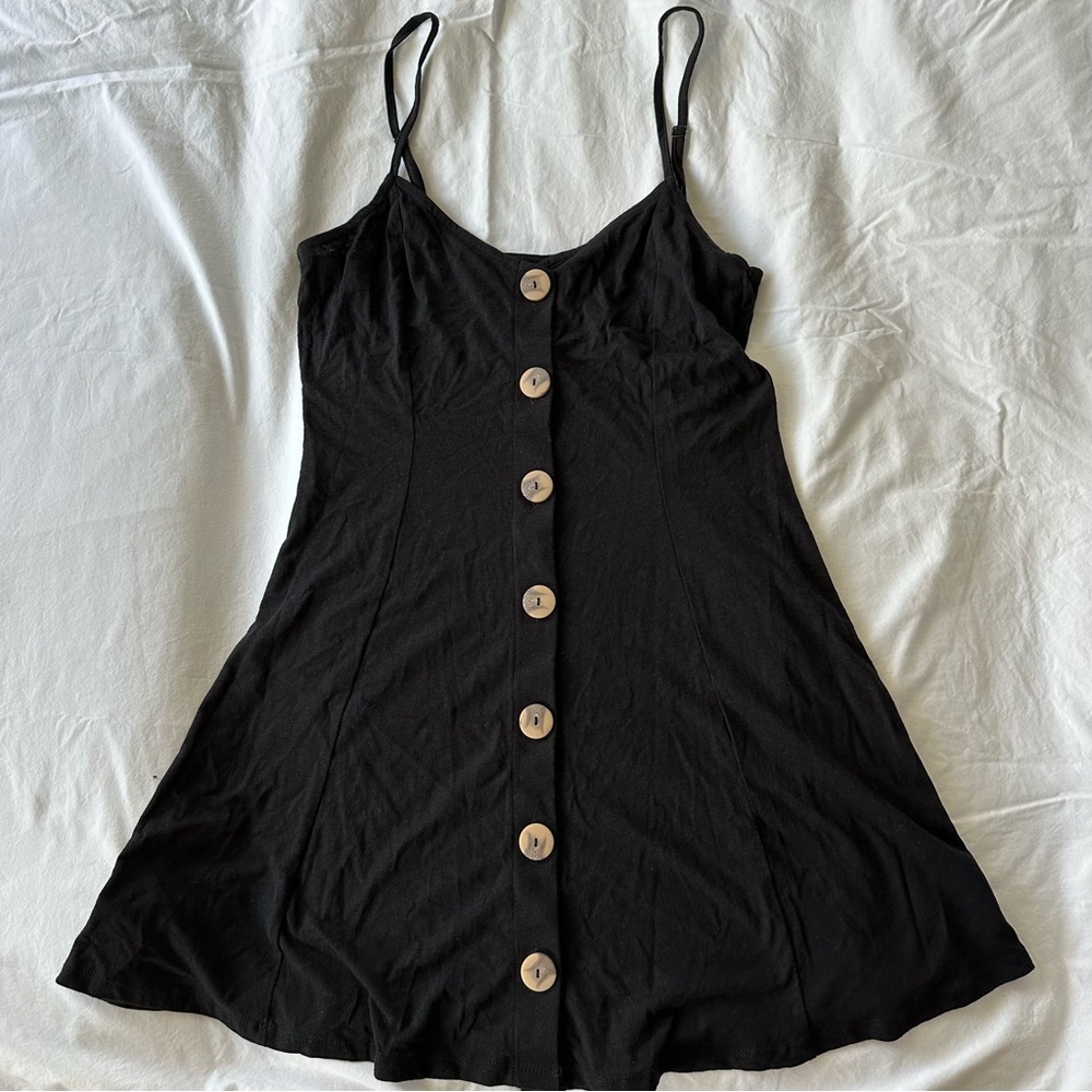ASOS black linen dress, size 8